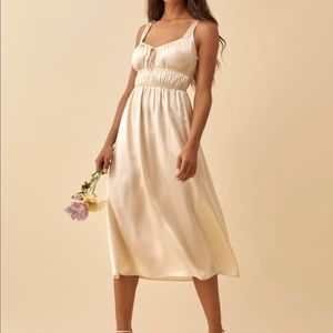 REFORMATION Colleen Dress in almond. Sz 8